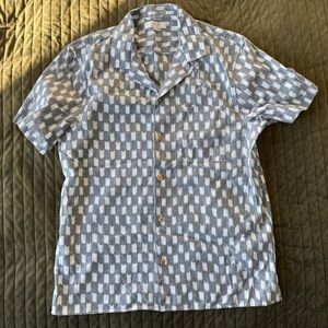 Lucky Brand Men’s Button Up - ikat pattern - medium